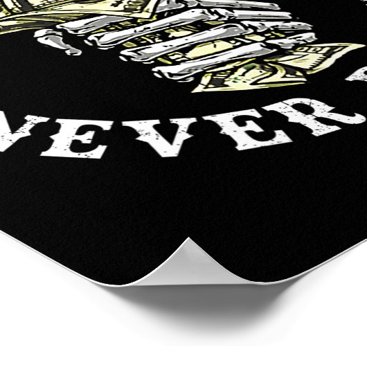 Poster Always Tired Never Broke Skull (on Back)  (Coin)