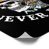 Poster Always Tired Never Broke Skull (on Back)  (Coin)