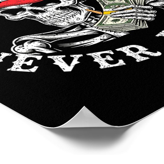 Poster Always Tired Never Broke Skull (on Back)  (Coin)