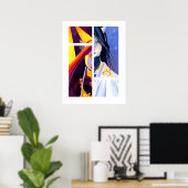 Poster Alysha fenêtre en verre tendu de chute (Bureau à domicile)