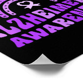 Poster Alzheimer et #39 ; s Sensibilisation mignon pourpr (Coin)