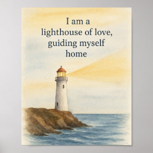 Poster Am a Lighthouse of Love - Inspirational Wall Art