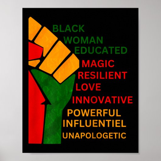Poster Am Black Woman Unapologétiquement Black History Mo (Devant)