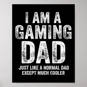 Poster Am Gaming Papa Vidéo Gamer Daddy Cadeaux Vidéo Jeu