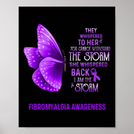 Poster Am Le Papillon De Sensibilisation À La Fibromyalgi (Devant)