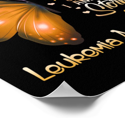 Poster Am Le Papillon de sensibilisation à la leucémie (Coin)