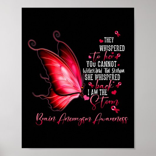 Poster Am Le Papillon de sensibilisation à l'neurysme cér (Devant)