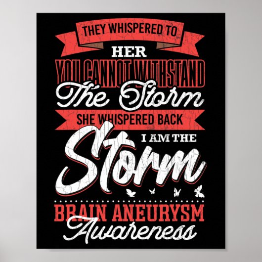 Poster Am The Storm Brain Aneurysm Support de soutien (Devant)