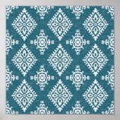 Poster Amadora teal Blue Pattern (Devant)