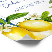 Poster Amalfi Coast Lemon Baby Shower Favors Sign (Coin)