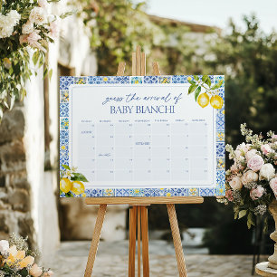 Poster Amalfi Coast Lemon Guess Baby's due Date Calendrie