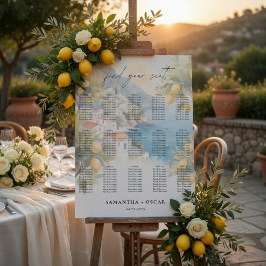Poster Amalfi Coast Lemon Wedding