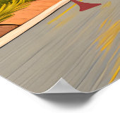 Poster Amalfi Coast Retro Drive : Van Gogh Style (Coin)