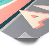 Poster Amalfi Coast Retro Travel : Vector Art Carré (Coin)