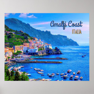 Poster Amalfi Italie Europe Photographie moderne Voyage