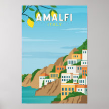 Amalfi Italie Retro Voyage Art Vintage