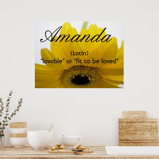 Poster Amanda Nom Signification (Cuisine)
