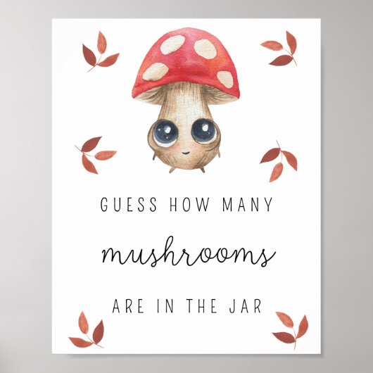 Poster Amanite tue-mouches - Combien de champignons jeu d (Devant)