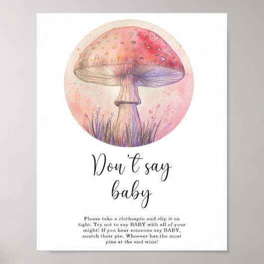 Poster amanite tue-mouches - Ne dites pas bébé (Devant)