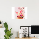 Poster amant beauté cochon_cochon (Bureau à domicile)
