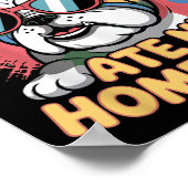 Poster Amant Chien Drôle Mangé Mes devoirs Citations Sarc (Coin)