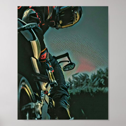 Poster amant de course de moto cadeau (Devant)