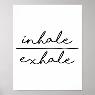 Poster Amante de Yoga Inhaler &amp; Exhaler Motivation po