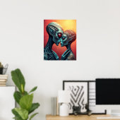Poster Amants Aliens Sci-Fi (Bureau à domicile)