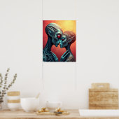 Poster Amants Aliens Sci-Fi (Cuisine)