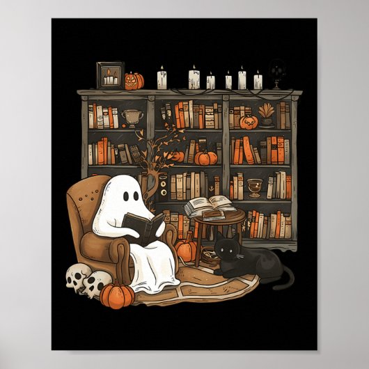 Poster Amants de livres de bibliothèque de lecture de fan (Devant)