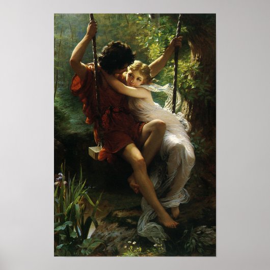 Poster Amants sur une balançoire. Le Printemps de Pierre (Devant)