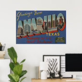 Poster Amarillo, Texas (Coeur de la poigne) (Bureau à domicile)