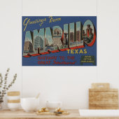 Poster Amarillo, Texas (Coeur de la poigne) (Cuisine)