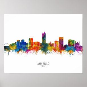 Poster Amarillo Texas Skyline