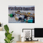 Poster Amarrages pour la nuit à Portsmouth, NH (Bureau à domicile)