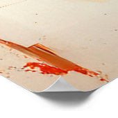 Poster Amaryllis Vibrant dans un Style Abstrait Moderne (Coin)
