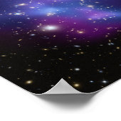 Poster Amas de galaxies pourpre 12 x 12 (Coin)