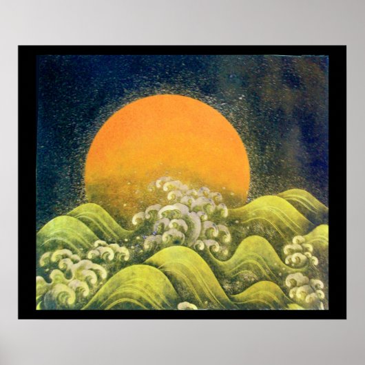 Poster AMATERASU, DÉESSE DU SOLEIL, jaune vert noir (Devant)