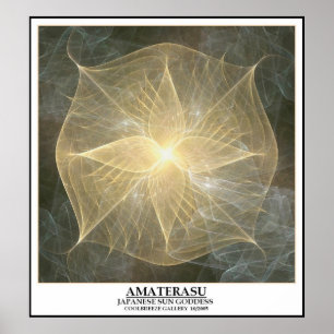 POSTER AMATERASU - DÉESSE JAPONAISE DU SOLEIL