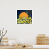 Poster AMATÉRASU, GODDESS SOLEIL, jaune vert noir blanc (Cuisine)