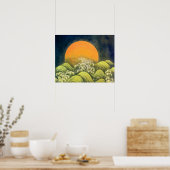 Poster AMATÉRASU, GODDESS SOLEIL, vert jaune noir (Cuisine)