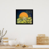 Poster AMATÉRASU, GODDESS SOLEIL, vert jaune noir (Cuisine)