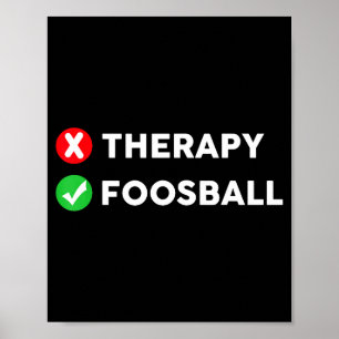 Poster Amateur de baby-foot de football de table drôle 