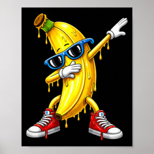 Poster Amateur de banane drôle de dabbing États-Unis Drip