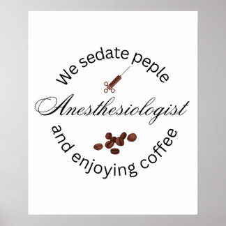 Poster Amateur de café anesthésiste