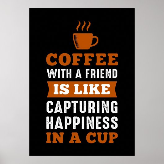 Poster Amateur de café Café avec un ami (Devant)