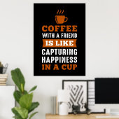 Poster Amateur de café Café avec un ami (Bureau à domicile)