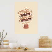 Poster Amateur de café Café et Jésus (Cuisine)