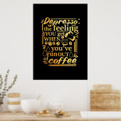 Poster Amateur De Café Vous Avez Épuisé Du Café (Cuisine)