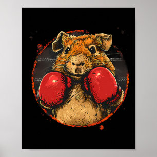 Poster Amateur de cobaye de boxe gants de boxe kickboxing